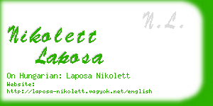 nikolett laposa business card